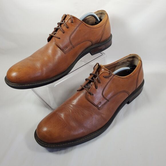 Johnston Murphy Tabor Plain Toe Oxford Shoes Brown 20 3360 Men's 13 M - Picture 1 of 8